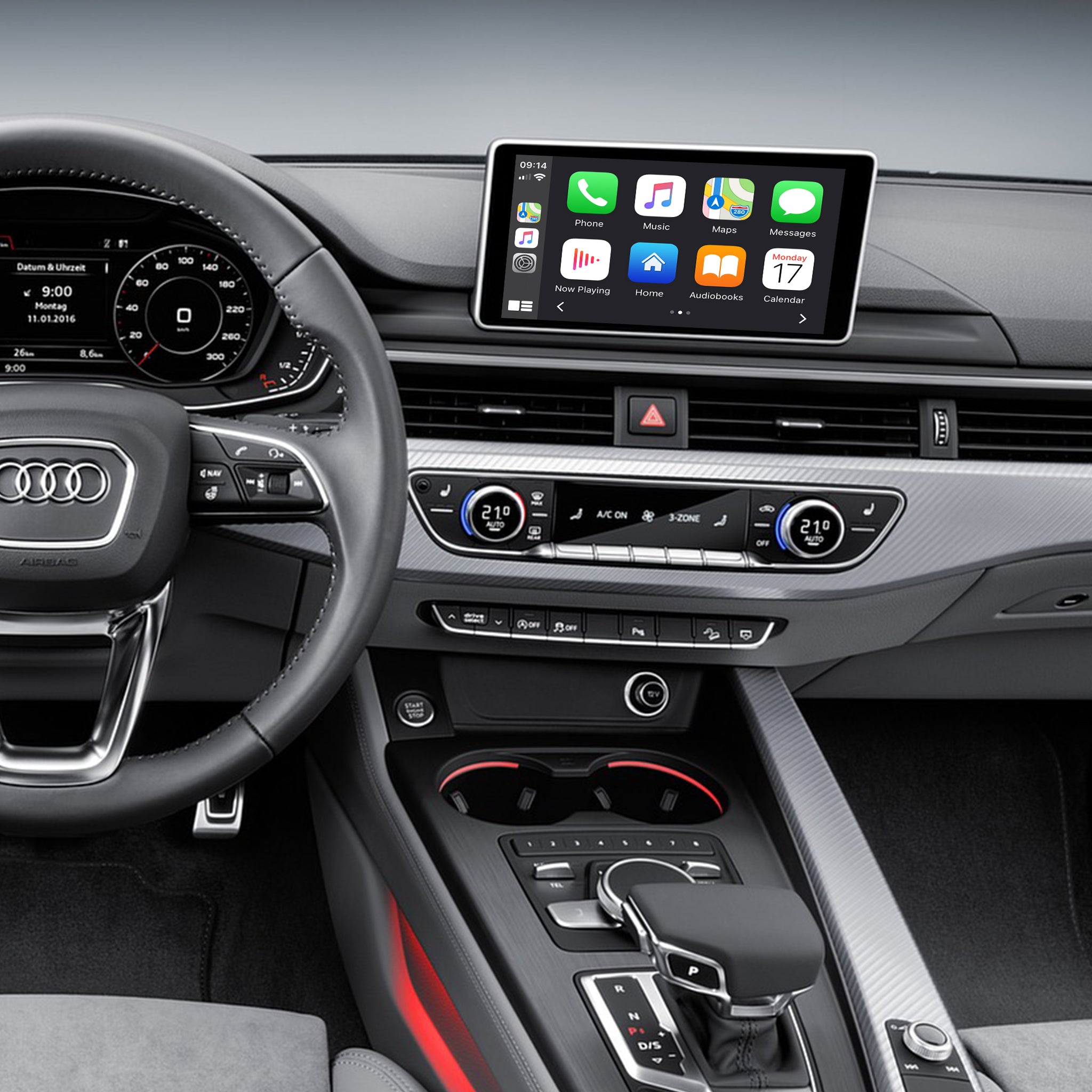 MIB/MIB 2 Navigation System Wireless CarPlay/ Android Auto Retrofit for Audi A3/S3/Q2/A4/A5/S5/Q7/Q5