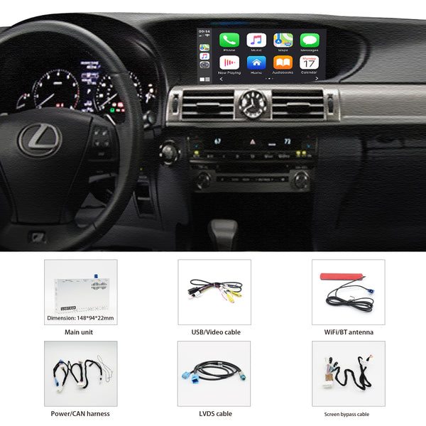 Navigation System Retrofit for Lexus with Knob Controller and 7 / 8 inch Monitor