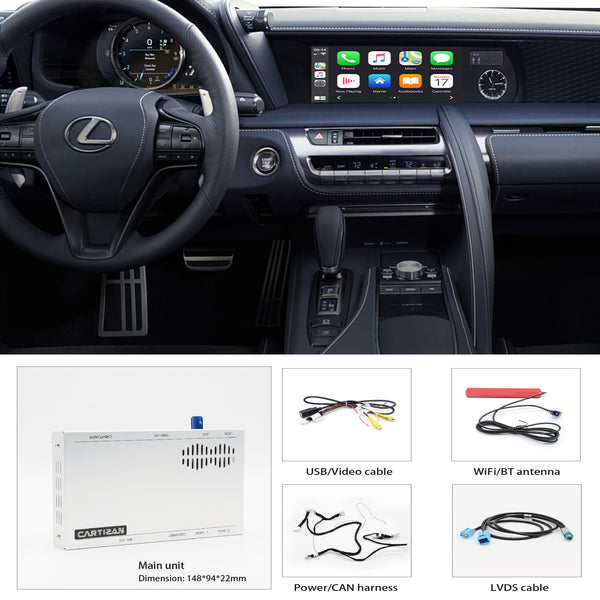 Navigation System Retrofit for Lexus with OEM 7/8 inch Touch Screen and Touchpad in Center Console