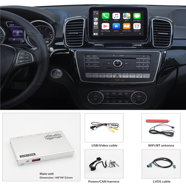 NTG 5.0/ 5.1 / 5.2/5.5 Navigation System Wireless Carplay / Android Auto Retrofit for Mercedes-Benz (External AMP)