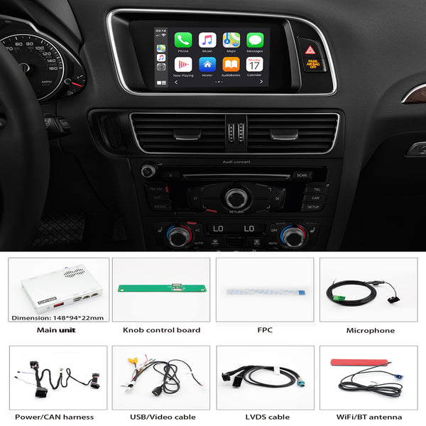 SYM Navigation System Wireless Carplay Retrofit for Audi A4/A5/Q5